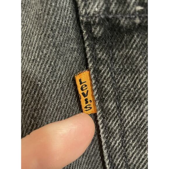 Vintage Levis 550 Jeans Mens 40x32 Black Relaxed Fit Tapered Leg Orange Tab 90s - Picture 8 of 13